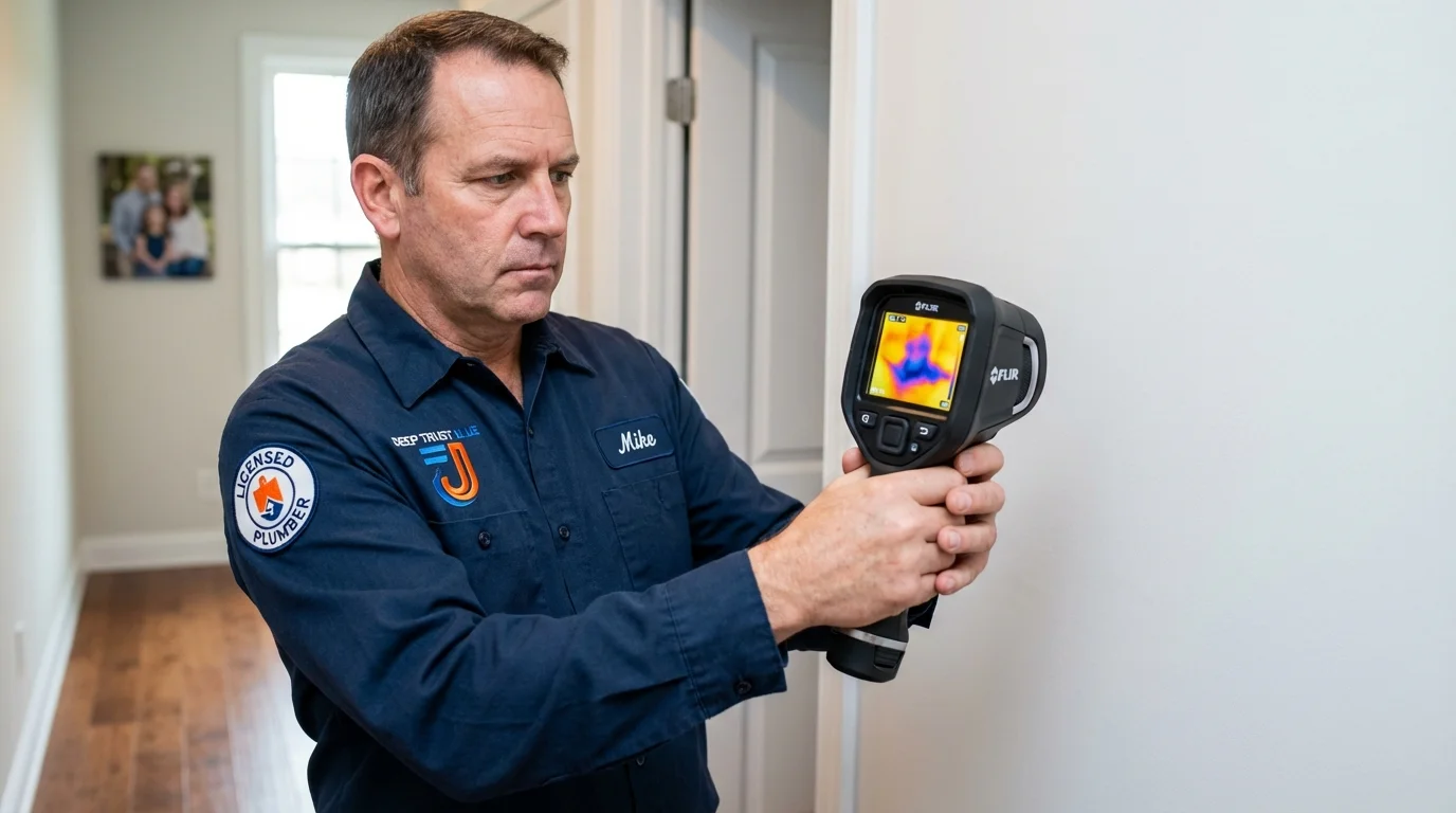 Thermal imaging leak detection by Johns Plumbing LLC in Woolwich